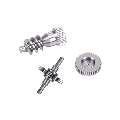 Aramox RC Gearbox Gear Set Fit for SCX30 1/30 RC Crawler Metal Gearbox Gears Set Stainless Steel Transfer Gear Idler Wormgear Upgraded Parts for SCX30 1/30 Scale Crawler Transmission