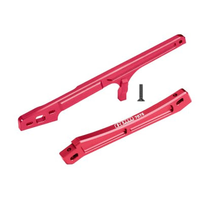 GPM 7075 Aluminum Front Rear Chassis Brace for ARRMA 1/7 Talion 6S EXB V6, Upgrade RC Car Chassis Support, Extreme Bash Toughness, 4mm Thick CNC (Red) - color: Red