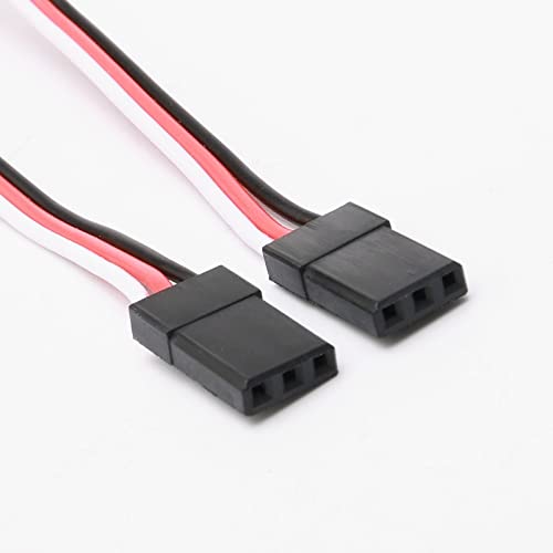 SD Racing Parts Servo Extension Cord Cable 100mm 10cm Male to Male 3-Pin for Futaba Servo Wire Pack of 10