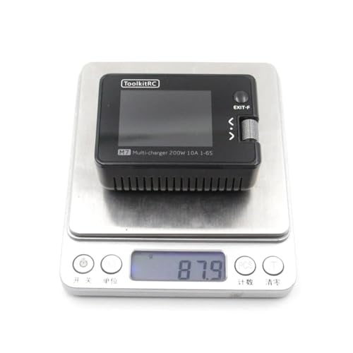 SPARKHOBBY ToolkitRC M7 200W 10A 1-6S Lipo High Power Lithium Battery Multifunctional Balance Charger Discharger 2.0inch LCD for RC Drones (1PC M7 Black) - color: 1pc M7 Black