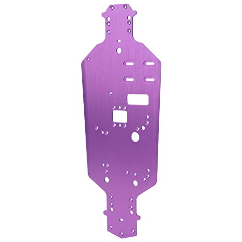 Aluminum Alloy Chassis Bottom Plate Replacement Upgrade Parts for HSP 94122 1/10 RC Car (Purple) - color: Purple