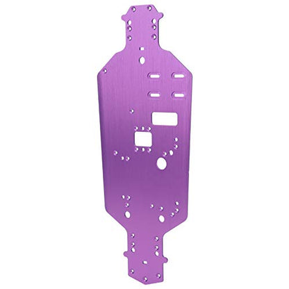 Aluminum Alloy Chassis Bottom Plate Replacement Upgrade Parts for HSP 94122 1/10 RC Car (Purple) - color: Purple
