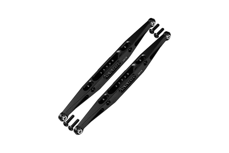 GPM 7075 Alloy Rear Lower Trailing Arms for LOSI 1/10 Baja Rey Desert Truck-Los03008 - color: Black