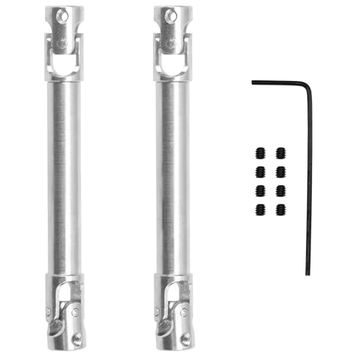 2Pcs Vgoohobby 2mm 3mm 4mm Metal RC Drive Shaft CVD Driveshaft Compatible with WLtoys Axial MN Model WPL Tamiya 1/24 1/18 1/16 1/14 1/12 RC Military Crawler Car Tractor Truck (60-80mm 3-3) - color: 60-80mm 3-3