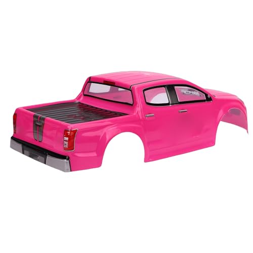 Vikye 1/10 RC Truck Body Shell, Lightweight Clear Pattern Replacement RC Car Shell with Precise Fit, for 26cm Wheelbase Remote Control Vehicles (Pink) - color: Pink