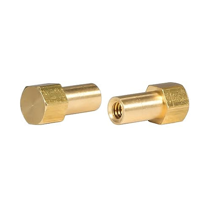 SCX24 Brass Wheel hex Hub Extenders 4pcs 8mm(+4mm) with Nuts 1.0 Wheel Rims Adapter for 1/24 RC Crawler SCX24 Bronco C10 Gladiator AX24 SCX24 Upgrades Accessories (SCX24 Brass Wheel hex Hub 8mm)