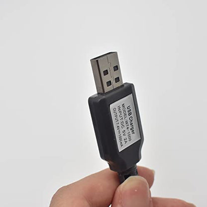 2PCS USB Charger Cable with XH-3P Connector for SCX24 RC Car, Holyton Remote Control Car, 2S 7.4V LiPo Battery RC Car, Rock Crawler FPV Drone Quadcopter