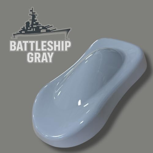 LiME LiNE Automotive Urethane Basecoat 1K Urethane color, High Coverage, Mix 1:1 With Urethane Reducer, Ready for 2K Clearcoat (Battleship Gray,1 Quart) - color: Battleship Gray - 1 Quart