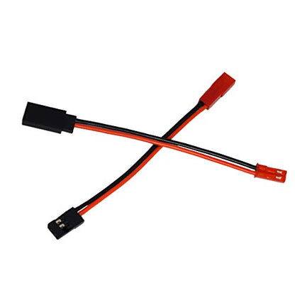 16LEDs RC Crawler Car LED Light Bar Roof Lamp Simulation Spotlight Kit 5-8.4V & Male JR to Female JST Y Splitter Harness Parallel Wire & 1 Pair JST to JR Male Female Cable Servo Adapter