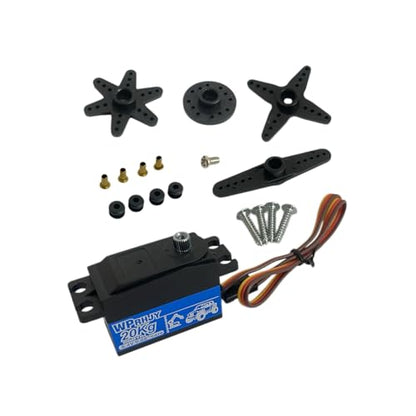 20kg Metal Gear high Torque Robotic arm Digital Standard servo Motor for Drift Cars, Flat Racing Cars, and Robots (Blue) - style: 20kg