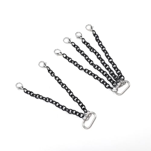 Asixxsix 2pcs Metal Trailer Chain with Tow Hook and Lobster Claw Hooks for RC Crane Model 1/50 DIY Decoration Accessories, for Crawler Climbing Car Upgrade Parts (8CM) - size: 8CM