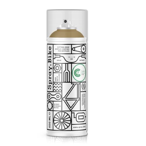 Spray.Bike Spray Paint - Calcott (Warm Beige-Brown) | Designed Mainly for Bicycles | Multi-Use Acrylic Spray Paint for Metal, Plastic | High Coverage Bike Paint, 400ml - color: Calcott