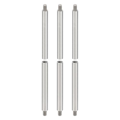 PATIKIL 6pcs M4 Standoffs, M4 50+6mm Spacer Standoffs Steel Threaded Standoffs Screws Kit 4mm ID 6mm OD Metric Male Female Thread Adapters for Circuit Board PCB RC Drones Motherboard - size: 50+6mm L