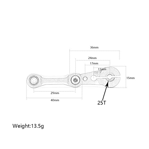Aluminum 25T Servo Horn & Steering Linkages Tie Rod for Arrma 1/7 Infraction Felony Limitless 1/8 KRATON Notorious Outcast Talion and EXB Cars Upgrades Part,Replace #AR340061 AR330230(Red) - color: Red