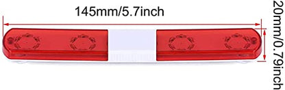 RC Car Alarming Light,WONFAST Multi-Function LED Police Night Light Bar Flash Lamp Compatible with 1/8 1/10 1/12 1/24 RC Model Car for HSP TRX4 Tamiya CC01 Axial SCX10(145mm-Red) - color: 145mm-Red