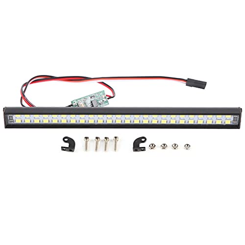48Pcs LED RC Roof Lamp, 3Modes 147x12x11.5mm/5.8x0.5x0.5in Crawler 5V-8.4V Light Kit with Bag Screw Accessories Plastic LED Light Bar Part Accessory for, HPI Car