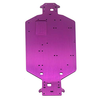 04001 CNC Aluminum Chassis Plate Upgrade Parts Replacement for Redcat HSP 94111 94107 94118 1/10 RC Monster Truck Off Road Buggy (Purple)