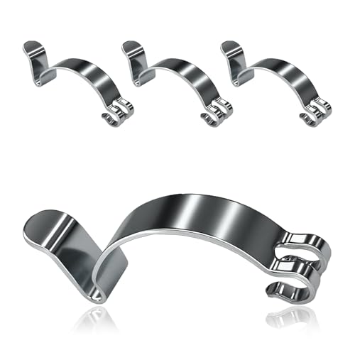 4PCS Air Filter Clips Replacement, Air Filter Housing Box Lid Spring Clip Clamp for Fastening Connections, Silver Metal Airs Cleaner Cover Clip Car Accessories for Toyota & Most Vehicles