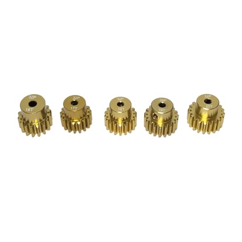 Aluminum Alloy 32P 0.8M Pitch Pinion Gear Set Fit for 1/10 RC Car Truck Motors - size: 16T-20T