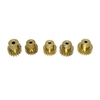 Aluminum Alloy 32P 0.8M Pitch Pinion Gear Set Fit for 1/10 RC Car Truck Motors - size: 16T-20T