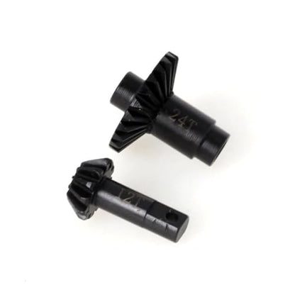RC Car Models Parts for Traxxas for TRX4M 1/18 RC Crawler Car Hard Steel Front Rear Axle Bevel Gear Set 24T-12T Upgrades Parts Accessories
