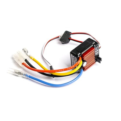 1060 60A Brushed ESC Waterproof 2-3S LiPo Electronic Speed Controller with Dirtproof Switch TAMlYA Plug for 1/10 RC Cars, Trucks, Crawlers with 6V/3A BEC