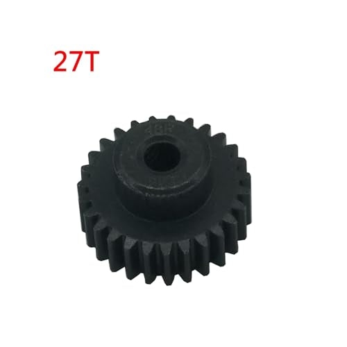 5-Pack Steel 48P Pinion Gear Sets 24T 25T 26T 27T 28T with Screws for 3.175mm (1/8-Inch) Shaft 1/10 RC Car Brushless Brush Motor - size: 24T 25T 26T 27T 28T