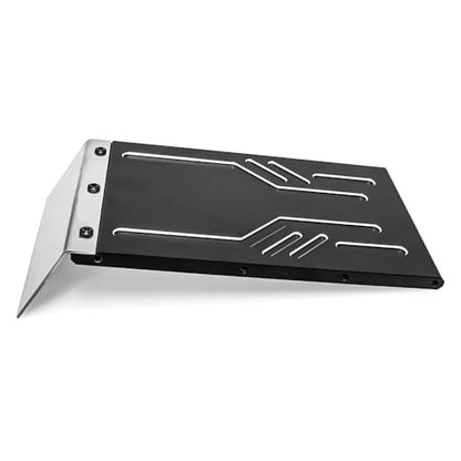 Aluminum Alloy Chassis Skid Plate Tail Mud Guard Fender RC Upgrade Parts for 1/7 RLAARLO MK07 YK07 Crawler RC Car (Black) - color: Black