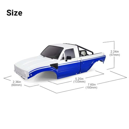 INJORA IR60 Pickup Hard Body Shell for TRX4M Defender Bronco (Blue White) - color: Blue White