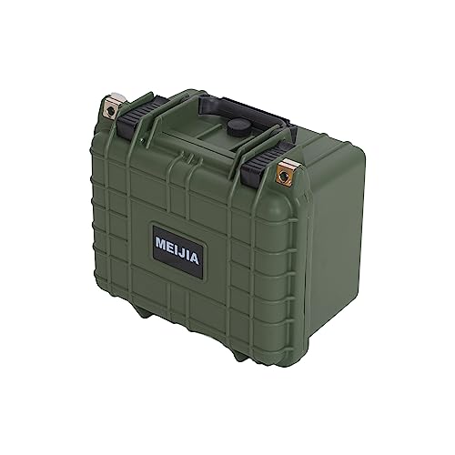 MEIJIA Portable All Weather IP67 Waterproof Camera Case,hard case with Customizable Fit Foam,Fit Use of Drones,Camera,Equipments,10.62 x9.68x6.87inches(Green) - color: Green, size: 10.62 x 9.68 x 6.87 inches