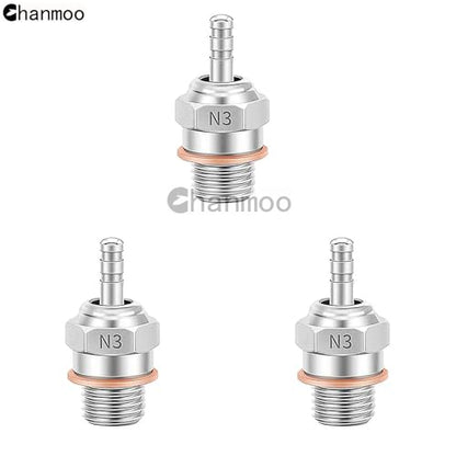 RC Glow Plugs No.3 N3#3 70117H Hot Spark Nitro Engine Parts Replace OS for 1/8 1/10 Scale RC Car Truck Buggy Traxxas Losi HPI Redcat HSP Himoto 3PCS - size: N3 3PCS