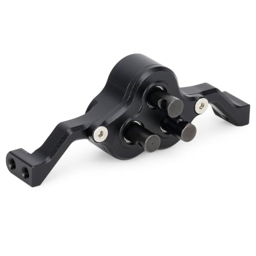 Aluminum Transfer Case Gearbox 70mm Width Underdrive 30% for 1/10 RC Crawler Cheater Rigs LCG Chassis Build DIY Upgrade Parts (Black) - color: Black