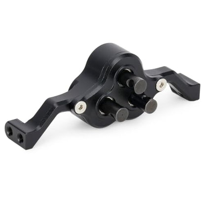 Aluminum Transfer Case Gearbox 70mm Width Underdrive 30% for 1/10 RC Crawler Cheater Rigs LCG Chassis Build DIY Upgrade Parts (Black) - color: Black