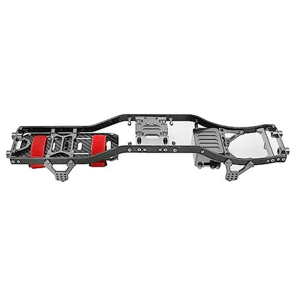 1/10 RC Crawler Carbon Fiber Girder 4MM CNC Metal Car Chassis Frame Body Kit Parts for Axial SCX10 II Rock Off Road Truck (Gray) - color: Gray