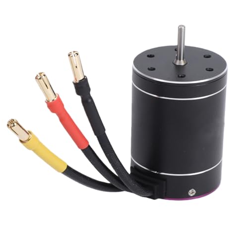 RC Brushless Motor ESC Combo, CNC Aluminum Heatsink 4300KV Motor with 75A ESC, 2S to 3S for 1 10 RC Cars Boats Trucks Racing Hobby Users