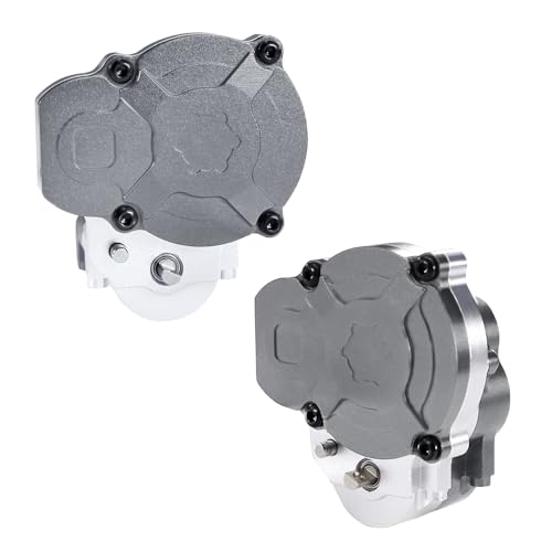 Metal Transmission Gearbox with Bracket for FMS FCX24 1/24 Power Wagon FCX18 Land Cruiser LC80 K5 Blazer RC Crawler Upgrade Part (Titanium) - color: Titanium