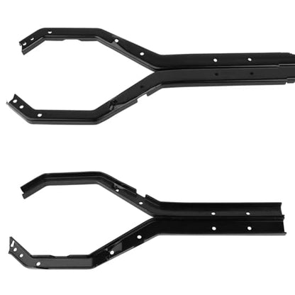 for Axial for SCX10 III for Gladiator for Wrangler 1/10 Heavy Duty Wheelbase Adjustable Metal for Chassis Frame Rail Set RC Crawler Upgrade Part RC Car DIY Parts(Black) - size: Black