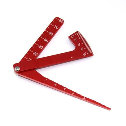 6in1 Wrench Tool 3/4/5/5.5/7/8mm + Camber Gauge Adjustable Ruler for Turnbuckles with Nuts Multifunctional Rc Car Toys Tools(Style A RED) - color: Style a Red