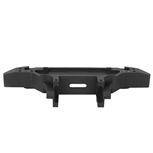RiToEasysports Metal Front Bumper Upgrade for 1/10 RC Crawler Lightweight Aluminium Alloy Black 1 Piece