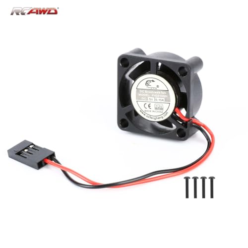 RCAWD 25 * 25 mm RC Motor Cooling Fan Heatsink eg for ARRMA Typhon Granite Mojave Grom & Hobby RC Model