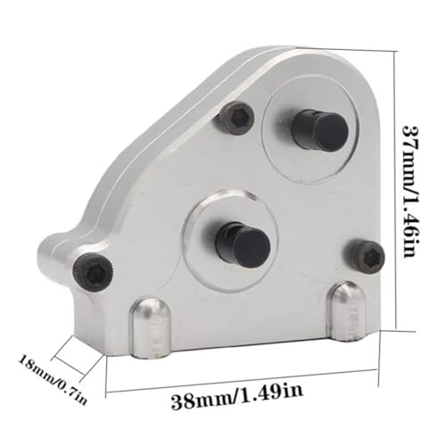 RC Repair Parts Compatible with MN128 MN86 MN86S MN86K for MN G500 1/12 RC Crawler Car Parts Accessories Metal Transmission Gearbox Transfer Case(Silver) - color: Silver