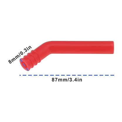 SING F LTD 3PCS RC Exhaust Pipe Extension Tube Compatible with HSP 1/8 1/10 Nitro RC Car Engine Exhaust Pipe Silicone Extender Red