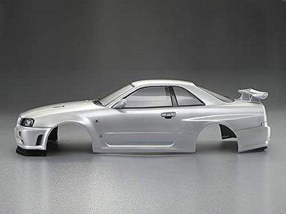 Killerbody 1/10 RC Painted Skyline GTR BNR34 195mm Touring Drift Car Body (Pearl-White) - color: Pearl-white