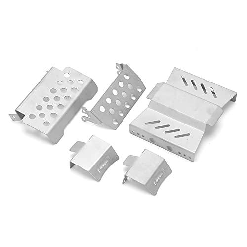 RiToEasysports RC Chassis Armors, Stainless Steel Chassis Armor Plate Skid for GEN8 1/10 RC car Model Car Accessories