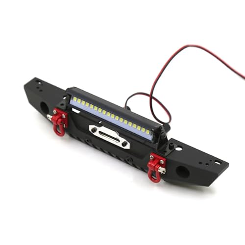 for Axial for Traxxas for Defender for Bronco for Trx4 for SCX10 90046 90047 1/10 Metal Front Bumper with Light RC Crawler Car Upgrade Parts RC Parts