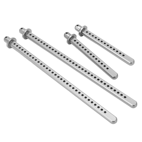 4Pcs Aluminum Body Post Mounts,Rc Body Mounts, Front Rear Extended Body Post Mount Shell for Axial Scx10 90046 1/10