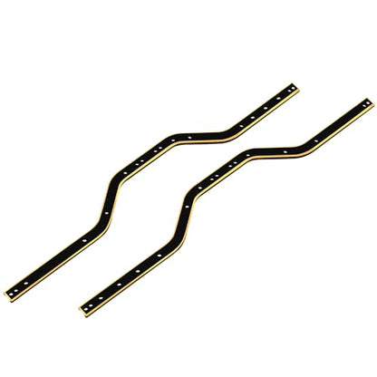 Black Coating Brass Chassis Frame Rails for 1/24 RC Crawler Axial SCX24 Upgrades (Bronco/JLU/C10/Deadbolt)
