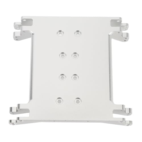 CHICIRIS RC Car Chassis Skid Plate, Aluminum Alloy Lightweight High Strength with Multiple Mounting Holes for RR10 1/10 RC Car (Silver)