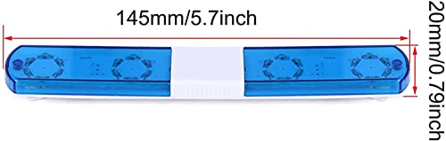 RC Car Alarming Light,WONFAST Multi-Function LED Police Night Light Bar Flash Lamp Compatible with 1/8 1/10 1/12 1/24 RC Model Car for HSP TRX4 Tamiya CC01 Axial SCX10(145mm-Blue) - color: 145mm-Blue