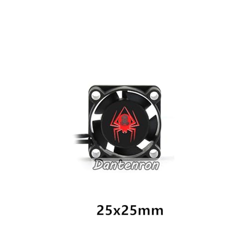 RC Motor Cooling Fan 25mm 30mm 35mm 40mm 45mm 50mm High Speed Heatsink 28000RPM ESC Fans 6V-8.5V for 1/10 1/8 1/12 Truck Off Road Crawler Car 540 550 Brushless OR Brushed Motors (25mm) - size: 25mm